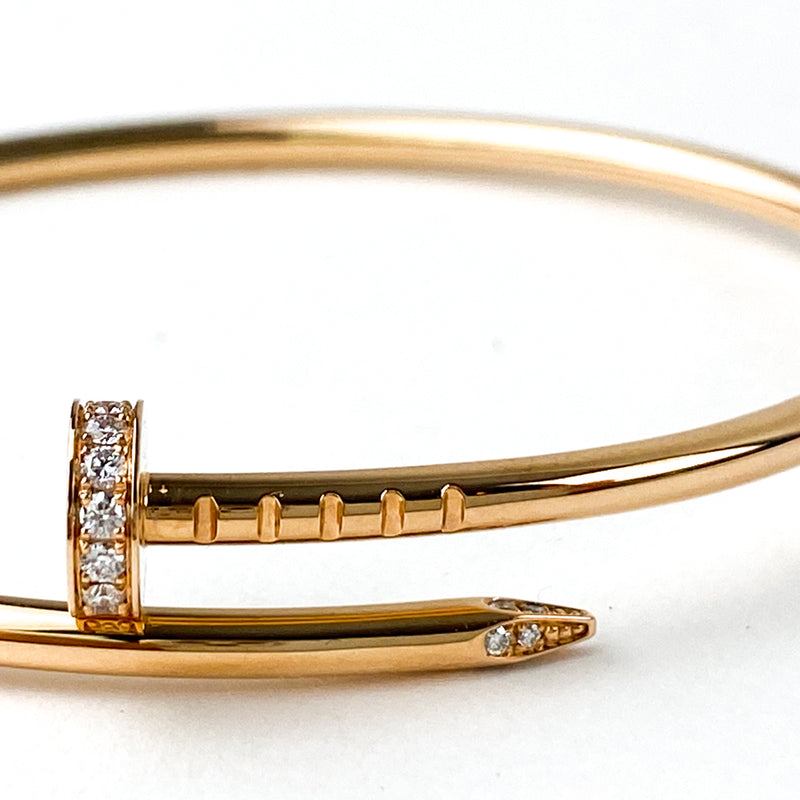 Cartier White Gold Diamond Juste Un Clou Bracelet Size 17 B6048717 | Rich  Diamonds
